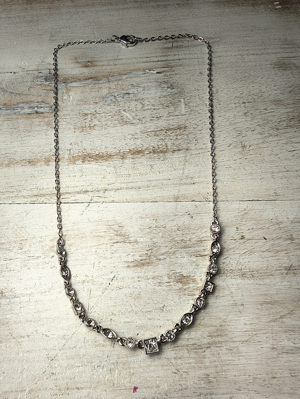 Givenchy Silver-Tone Crystal Necklace